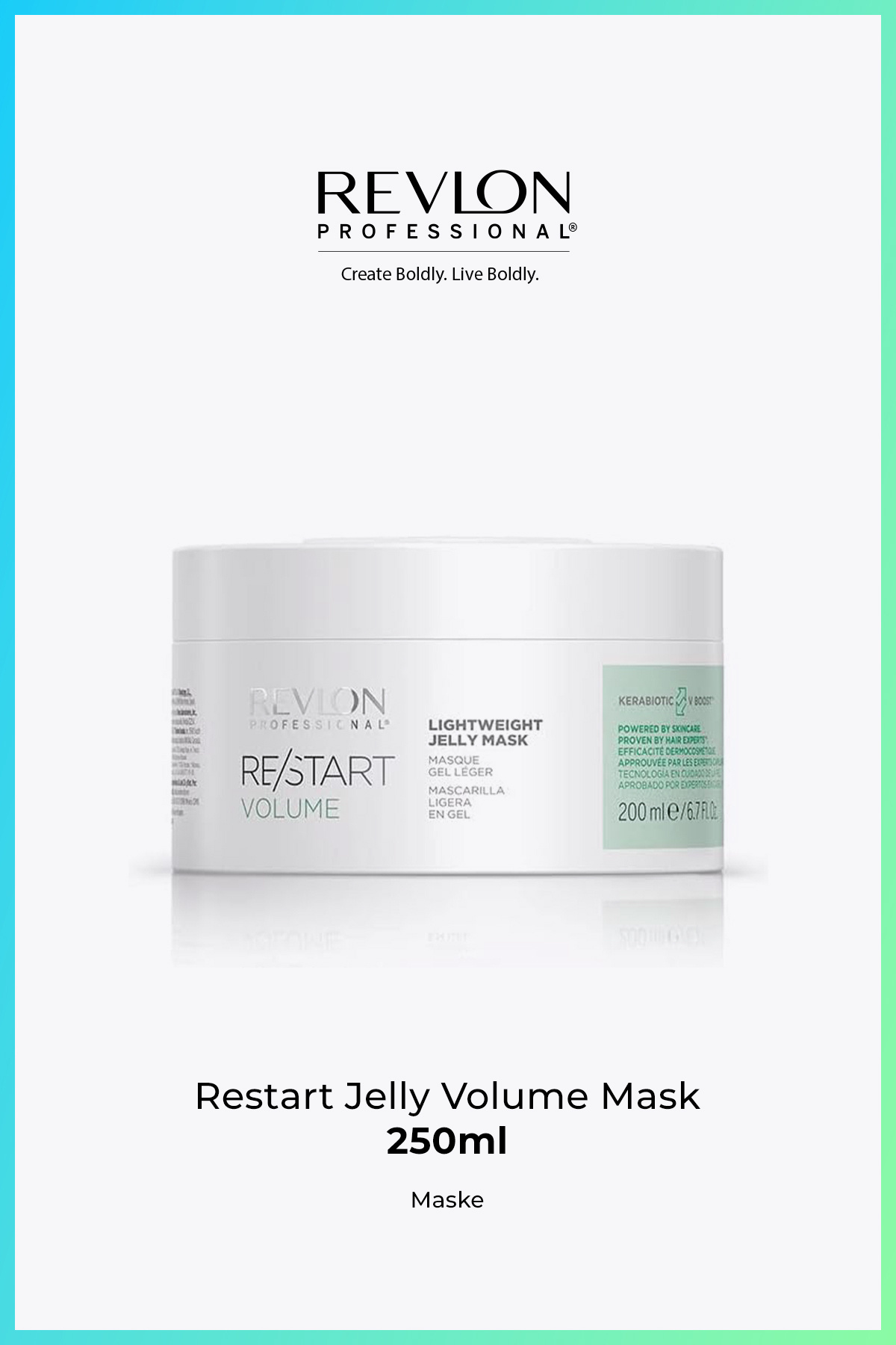 Revlon Professional Restart Volume Lightweight Jelly Mask 250 ml — Hafif Jel Dokulu Hacim Maskesi — 1535