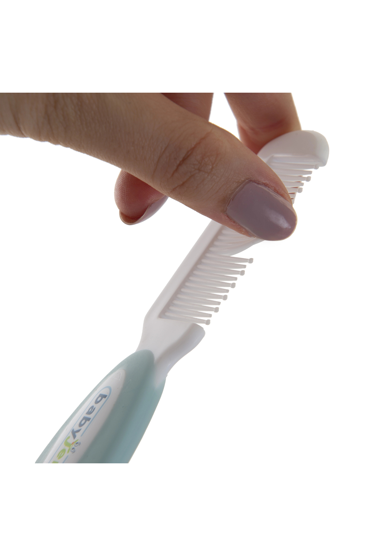 Babyjem 519 Mavi Fırça Tarak Seti Doğal Kıl fotoğrafı 3 (önizleme)