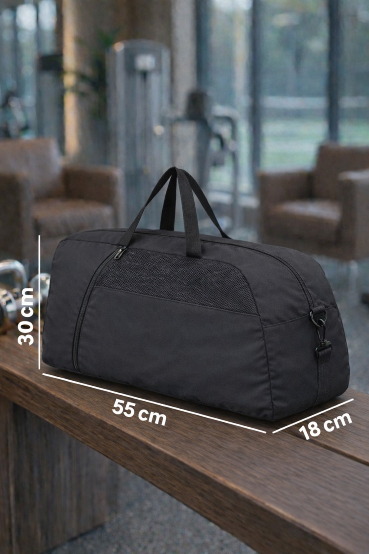 KAFF  Büyük Boy Önü Cepli Ayarlanabilir Omuz Askılı El Seyahat Spor Çantası - Görsel 3