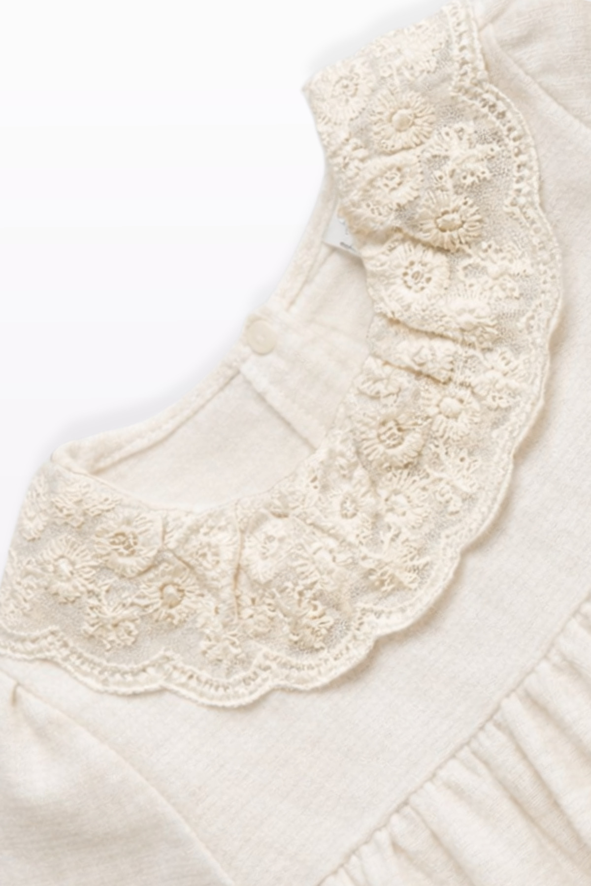 Lamonde Kız Bebek Elbise Fisto Yaka Pamuk 6-9-12-18 Ay fotoğrafı 4 (önizleme)