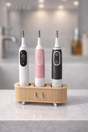 Artpera3d Şarjlı Diş Fırçaları İçin 3’lü Stand | Mobilya Estetiğinden İlham A...
