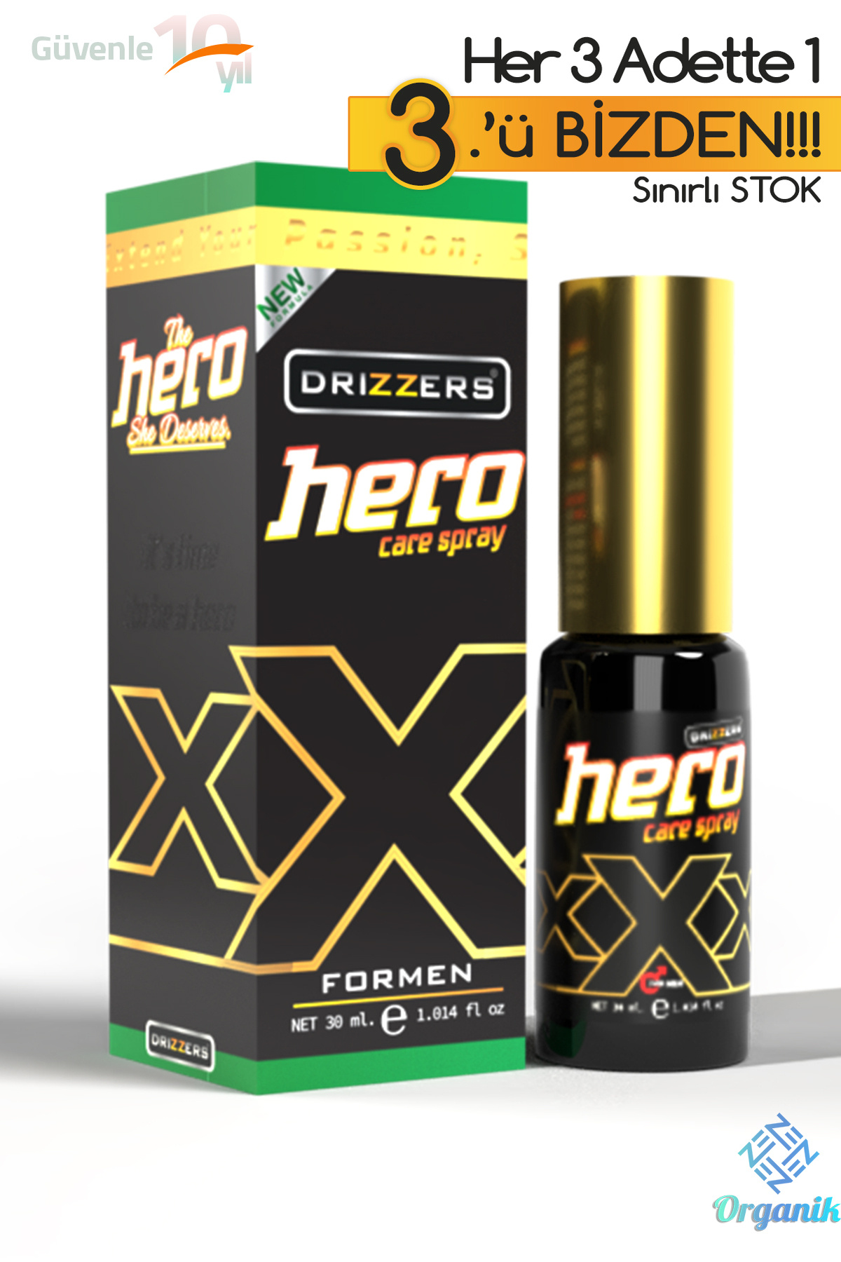 Drizzers Hero Herbal Care For Man Gold Premium Sprey 30ml - Fiyatı, Yorumları
