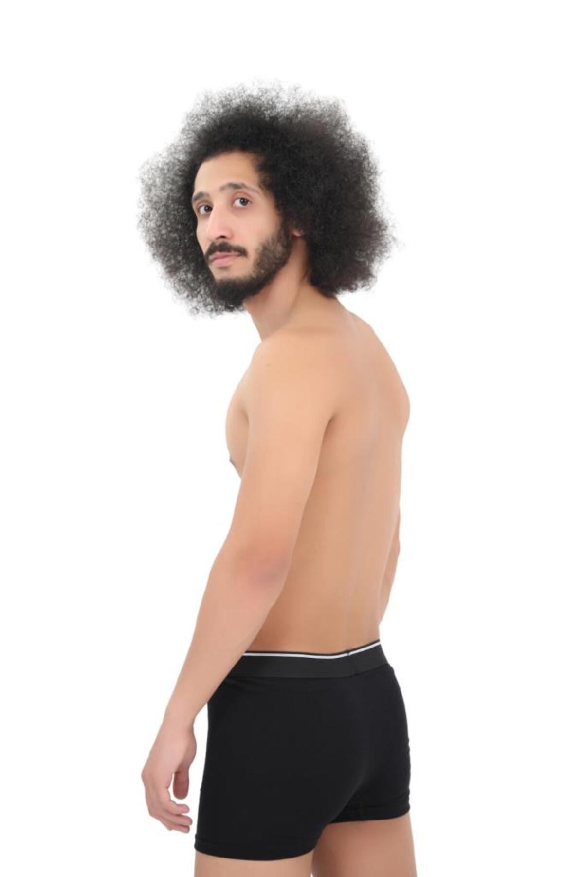 andredimoda  Erkek 6'lı Boxer 1. Sınıf Kumaş Premium Paket Özel Dizayn. Düz Likralı Boxer Şort Çeyizlik Hediyelik - Görsel 4