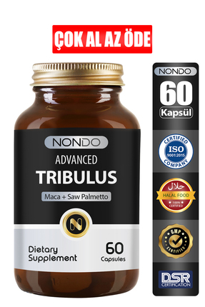 Nondo Tribulus 60 Kapsül ( Demir Dikeni, Tribulus Terrestris Saw Palmetto Kor...