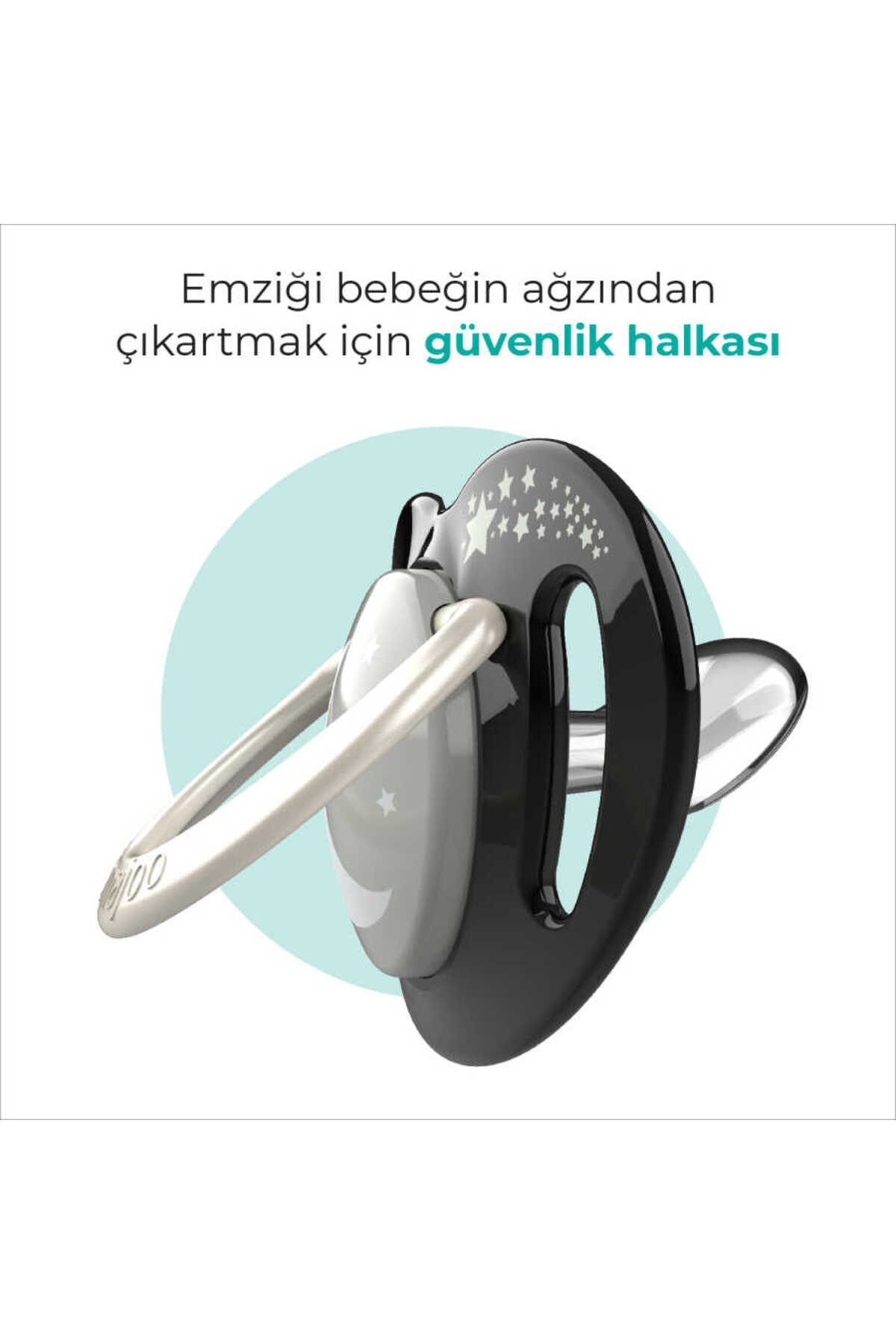 Mamajoo Ortodontik Emzik Seti 0 Ay+ Black & Pearl | İkili, Silikon, Damaklı | Sterilizasyon & Saklam fotoğrafı 4 (önizleme)