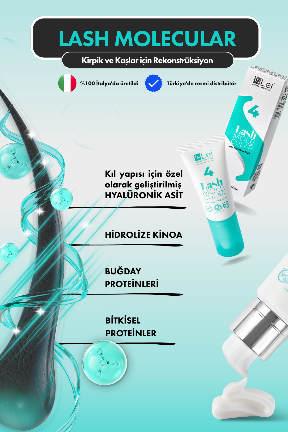 LASH MOLECULAR 4 – kirpik ve kaşlar için moleküler yeniden yapılandırma botoks serum 15 ml — lashfiller-lashmolecular4-15ml — تصویر 3 از 6