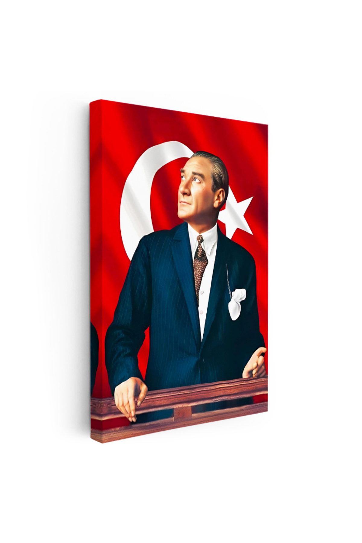 Atatürk with Heartbreak and Tie - Official Portrait Canvas Painting