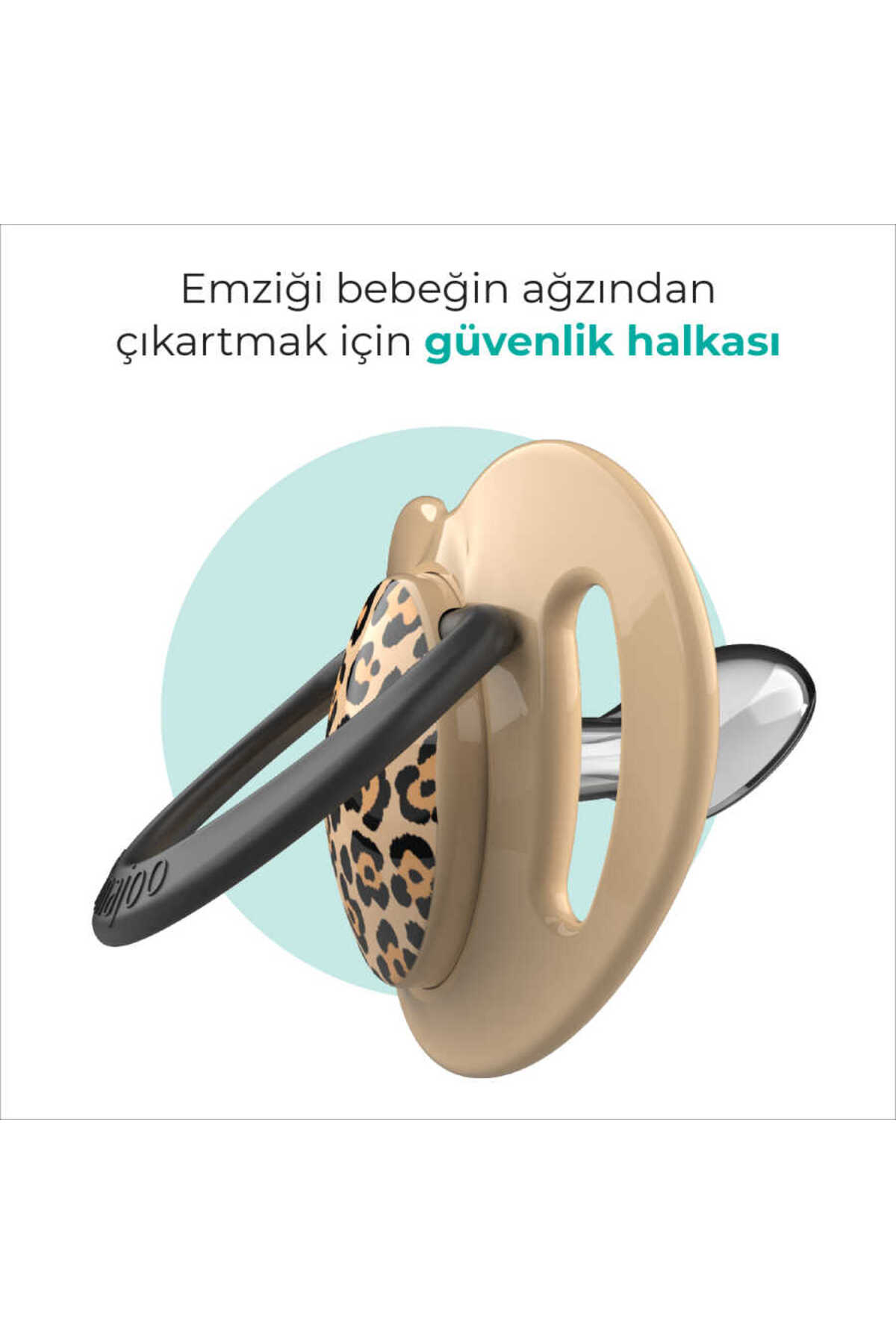 Mamajoo Ortodontik Emzik Seti 6 Ay+ Beige Leopard | İkili, Silikon, Damaklı | Sterilizasyon & Saklam fotoğrafı 4 (önizleme)
