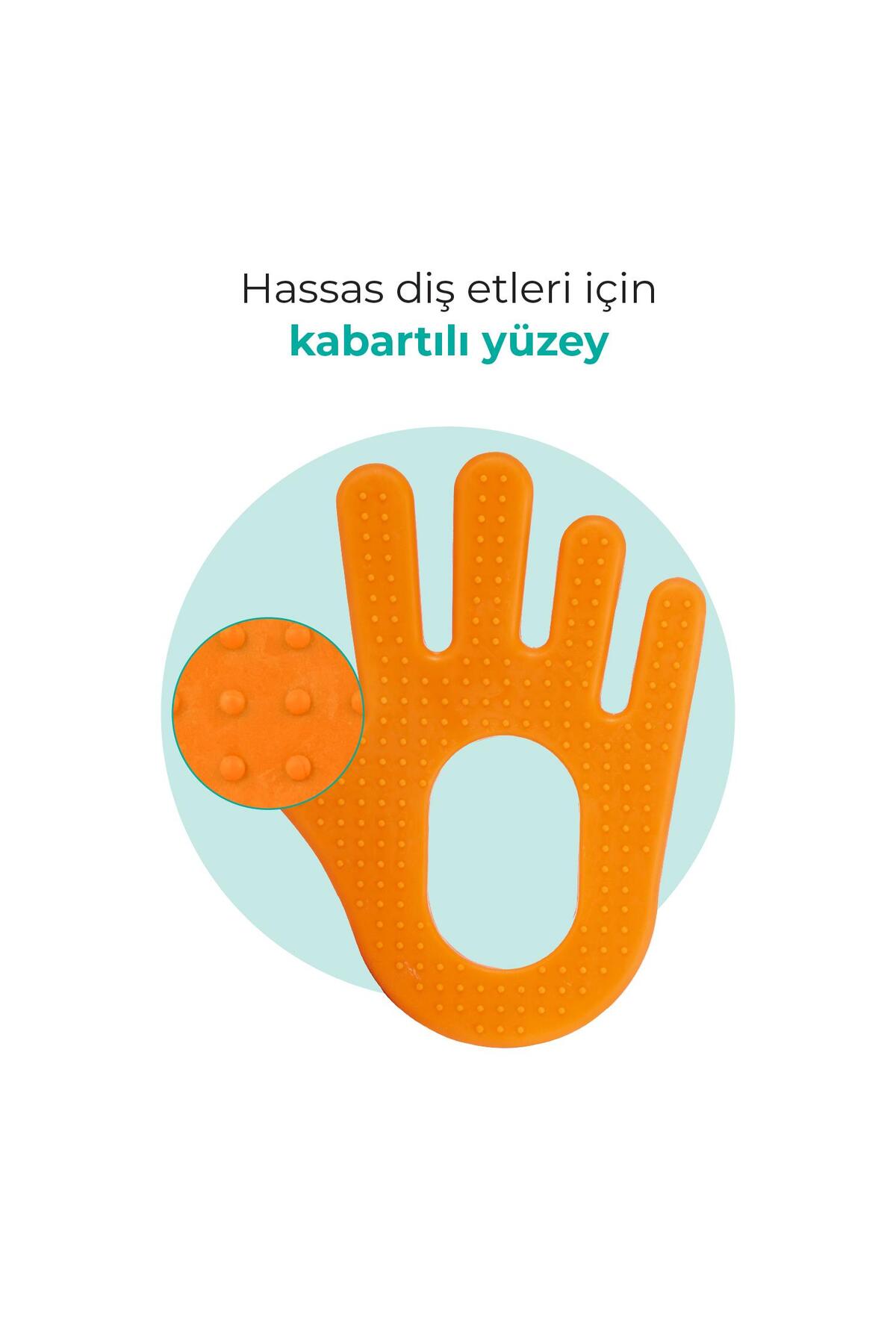 Mamajoo Yumuşak Diş Kaşıyıcı Turuncu El fotoğrafı 3 (önizleme)