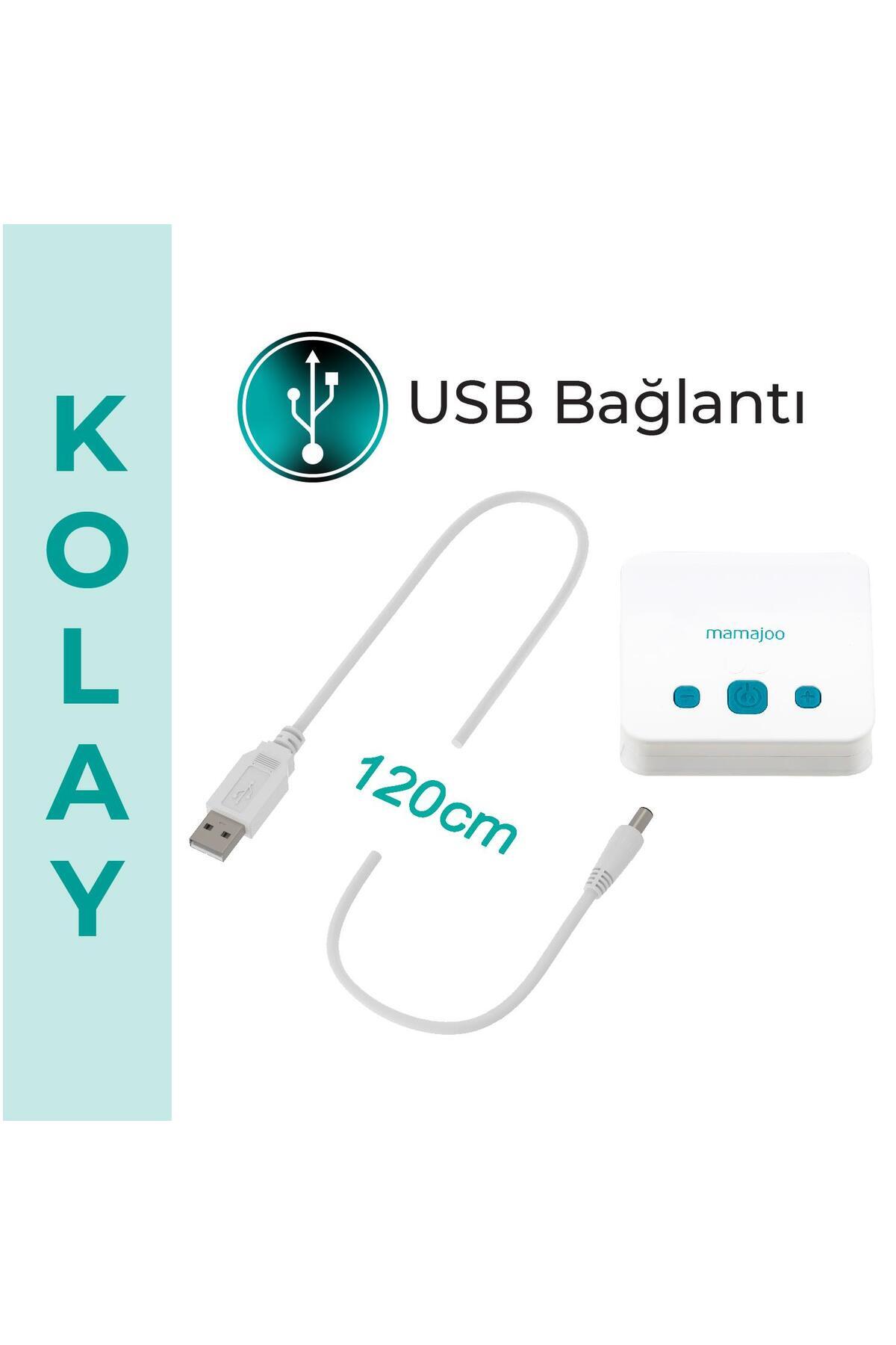 Mamajoo Elektrikli USB Çiftli Göğüs Pompası 250 ml | 20 Kademe Ayarı fotoğrafı 6 (önizleme)