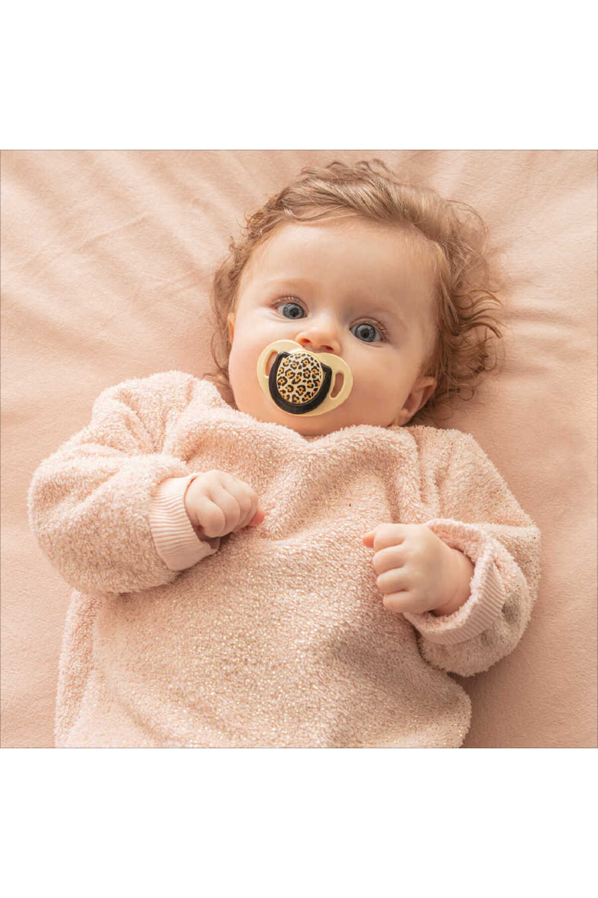 Mamajoo Ortodontik Emzik Seti 6 Ay+ Beige Leopard | İkili, Silikon, Damaklı | Sterilizasyon & Saklam fotoğrafı 7 (önizleme)