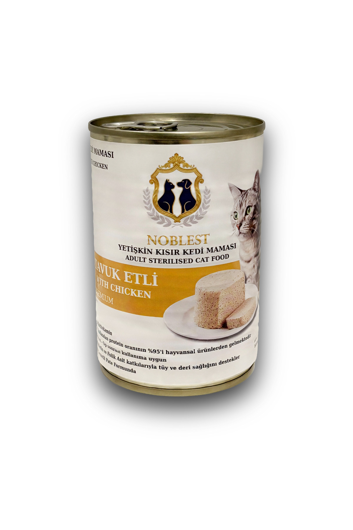 NOBLEST PET TAVUK ETLİ YETİŞKİN KISIR KEDİ PATE YAŞ MAMA 12 x 415 gr - Fiyatı, Yorumları