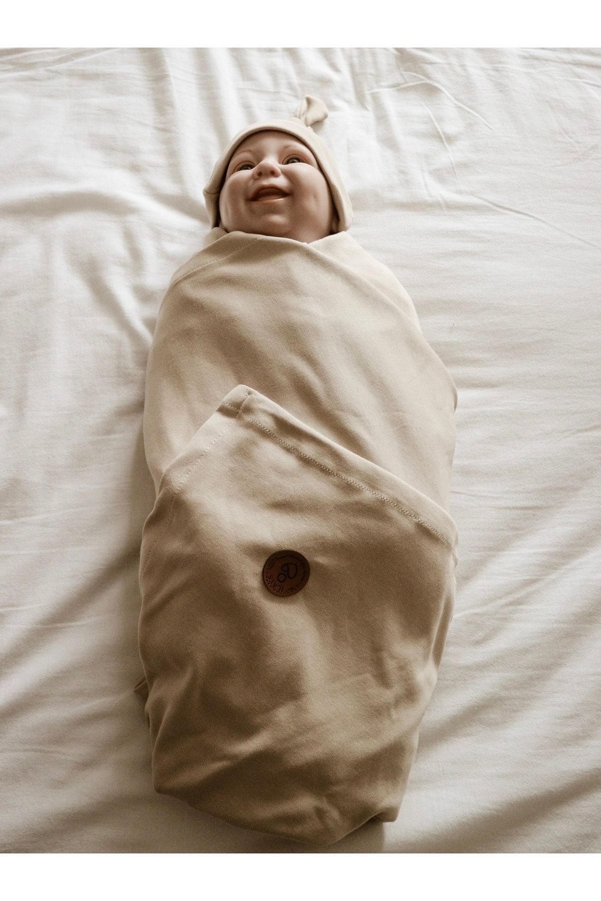 ilays beauty Birinci Sınıf Pamuklu Çok Amaçlı Kundak/battaniye (SÜTLÜ KAHVE) fotoğrafı 4 (önizleme)