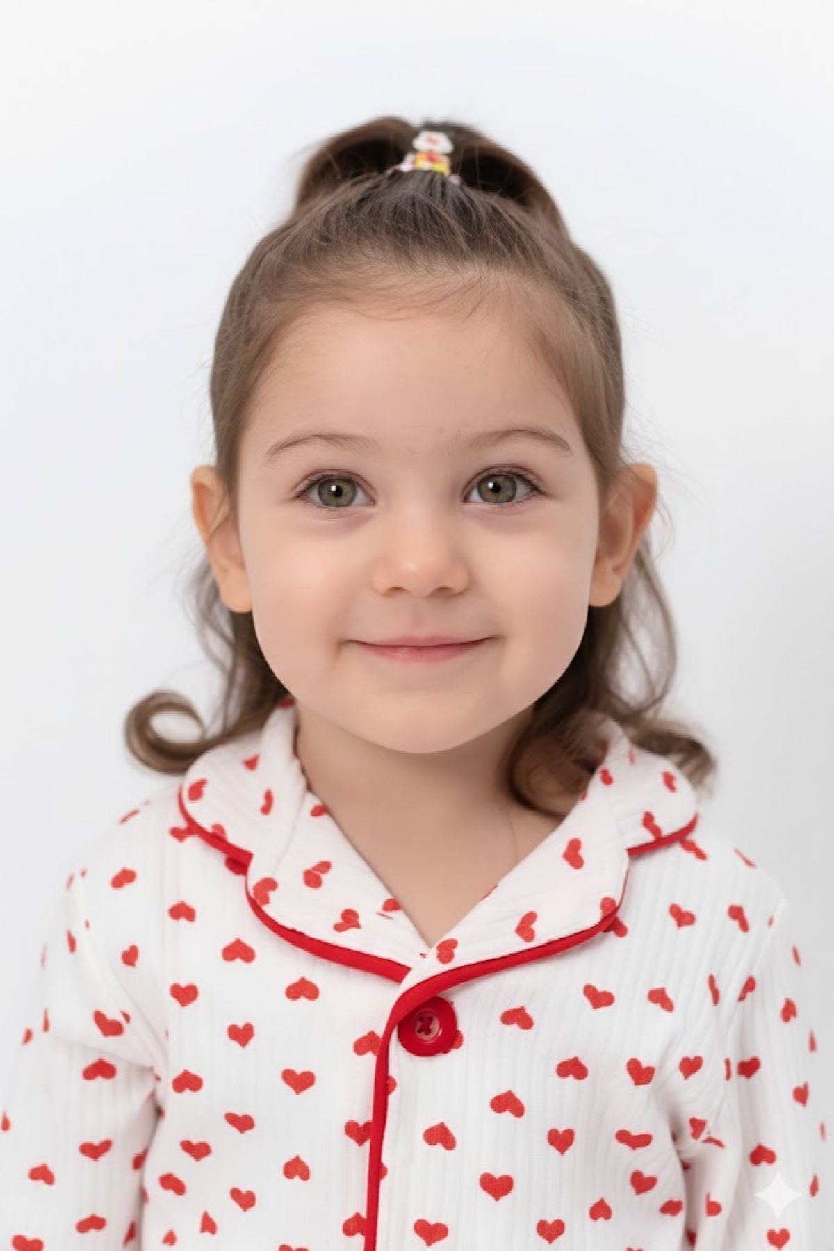 Genel Markalar Kız Çocuk Kalpli Pamuklu Pijama Takımı fotoğrafı 3 (önizleme)