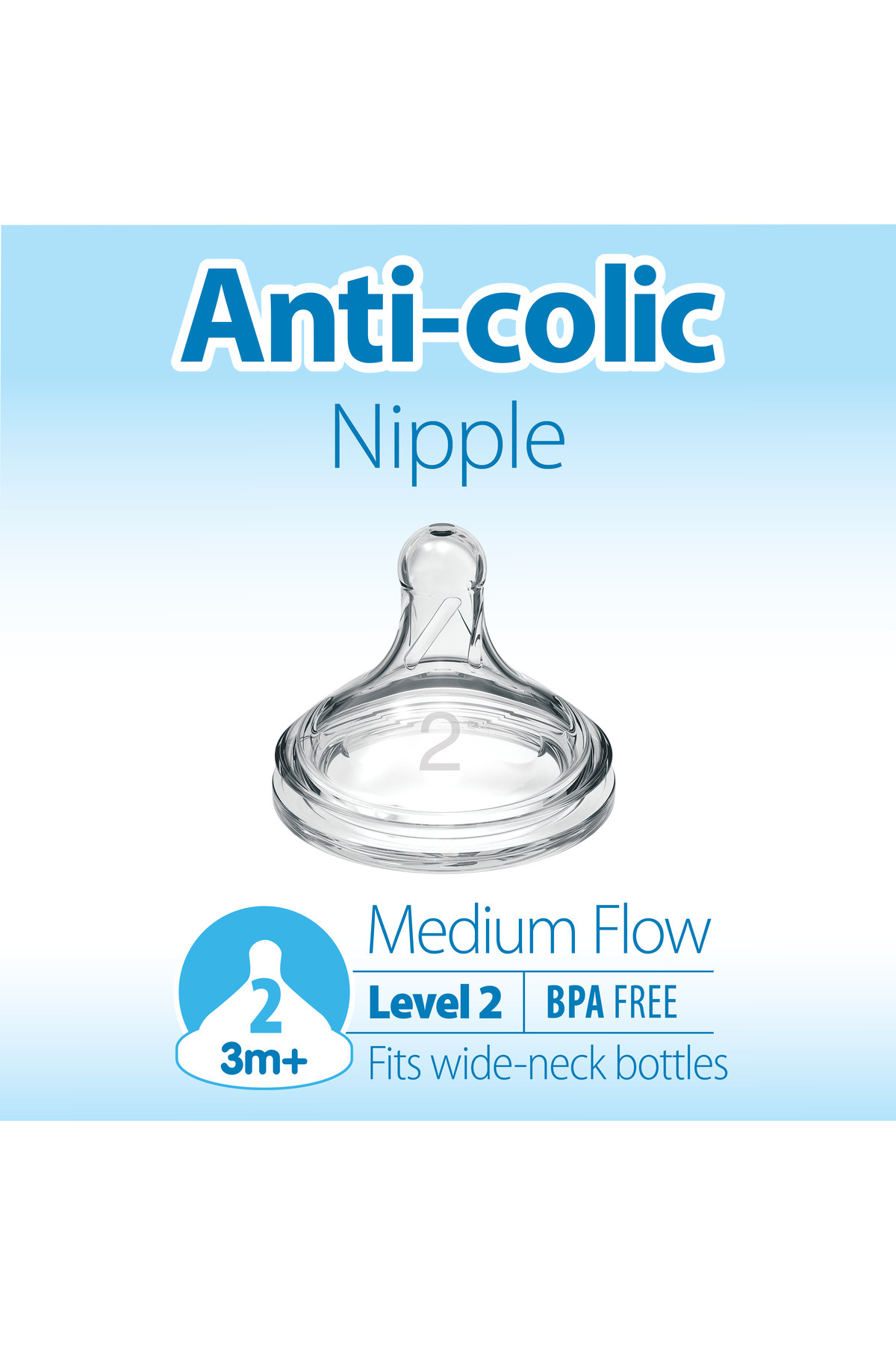 Genel Markalar 270 ml Geniş Ağız PP Antikolik Biberon 2. Seviye Emzik İle fotoğrafı 4 (önizleme)