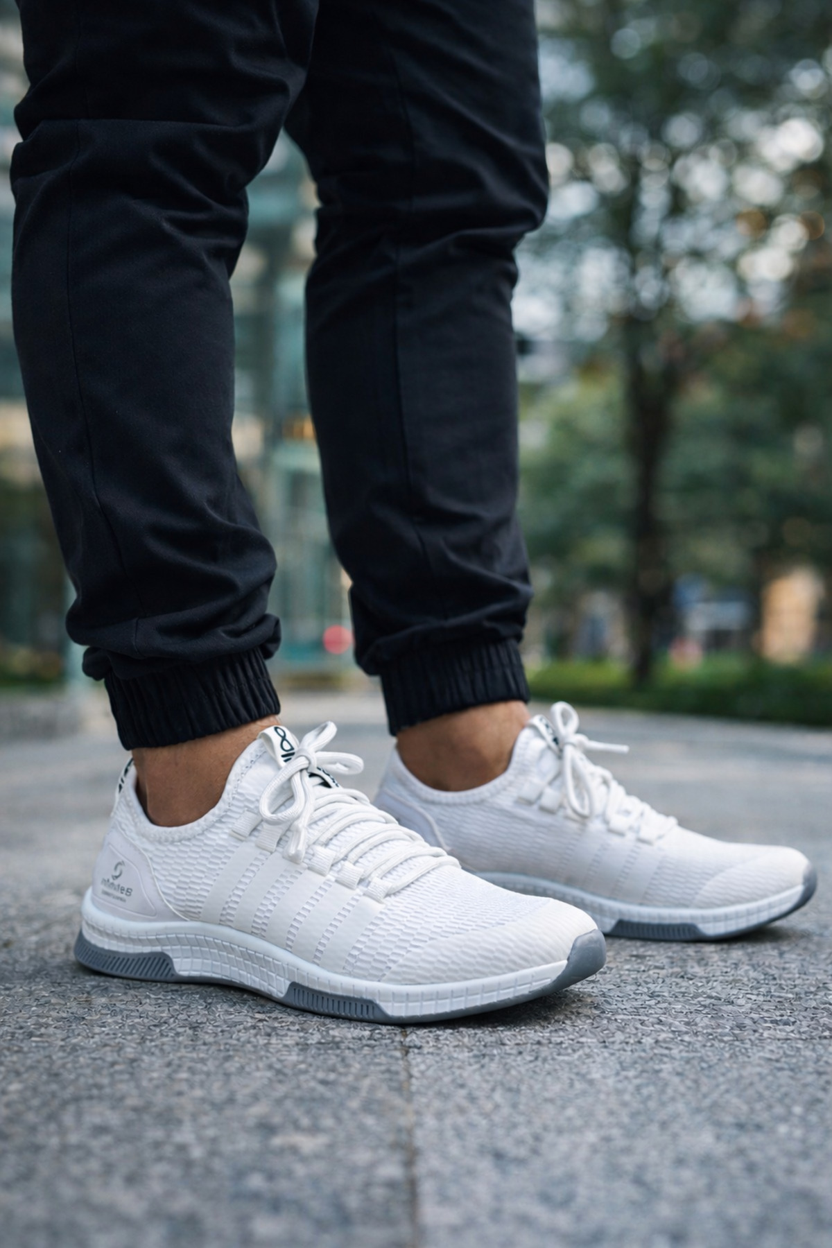 infinite8  Kadın Erkek Bez Spor, Günlük Ayakkabı Beyaz - Görsel 3
