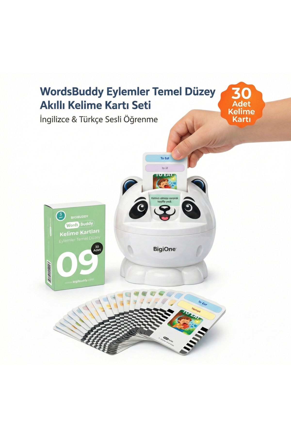 Bigibuddy İngilizce Türkçe Eğitici Sesli Kelime Kartı WordsBuddy Eylemler Temel 09 (BigiOne İle Çalışır) fotoğrafı 2 (önizleme)