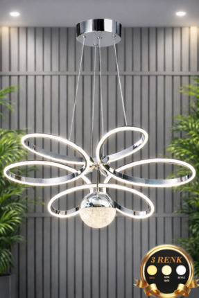 Luna Lighting Papatya Model Krom Kaplama 3 Renk Metal Salon Mutfak Oturma Yat...