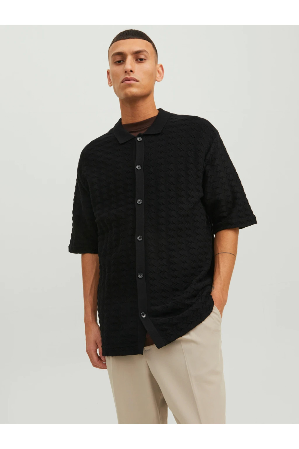تی‌شرت مردانه جک اند جونز مشکی کد ۱۲۲۳۴۳۲۷ جک اند جونز پولوشرت Jack & Jones