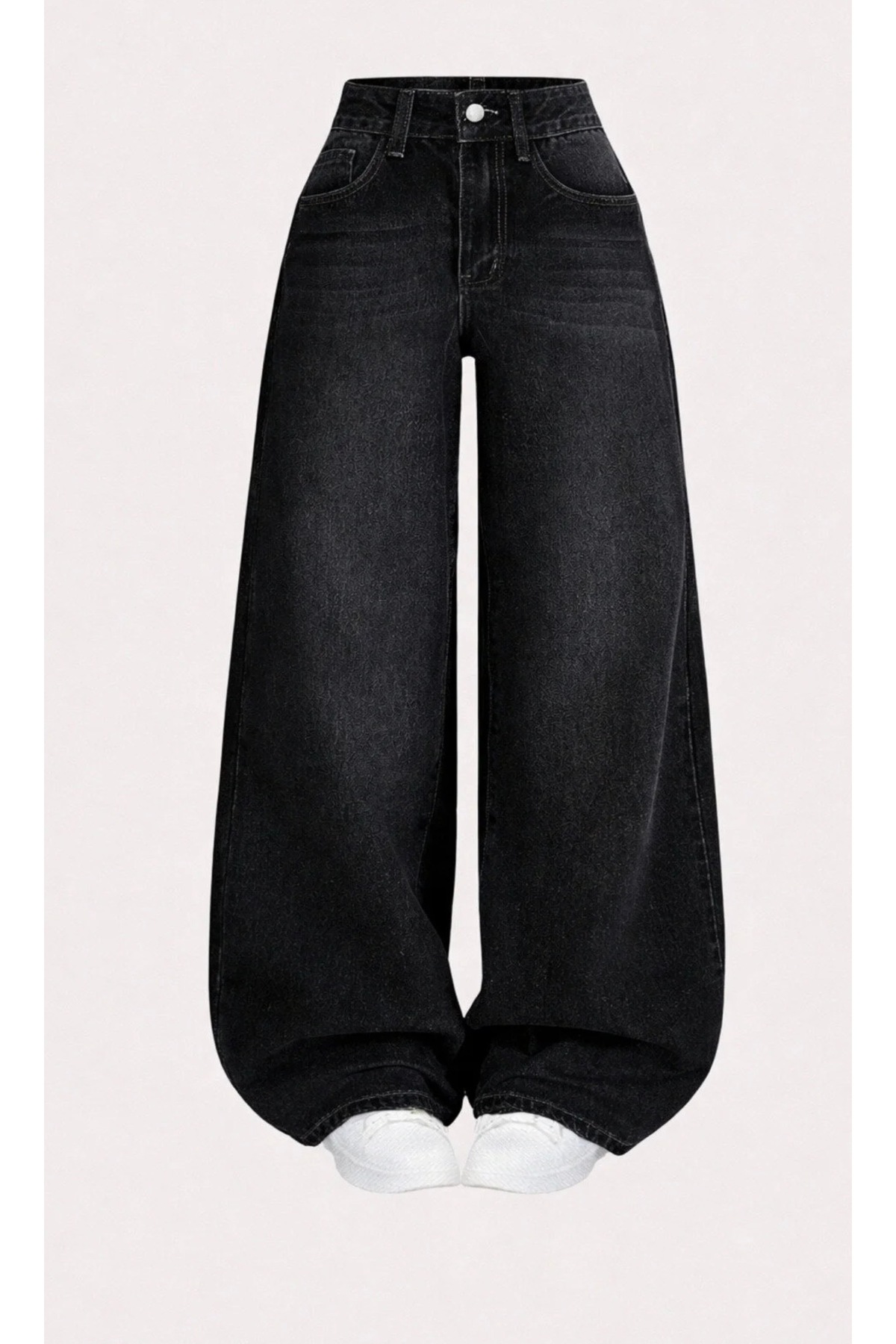 komera Жіночі чорні баггі джинси