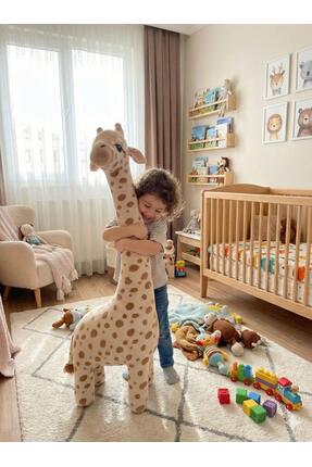Tıfıl Toys Zürafa Peluş Oyuncak Oyun Arkadaşım Yastık 100 Cm Kahverengi