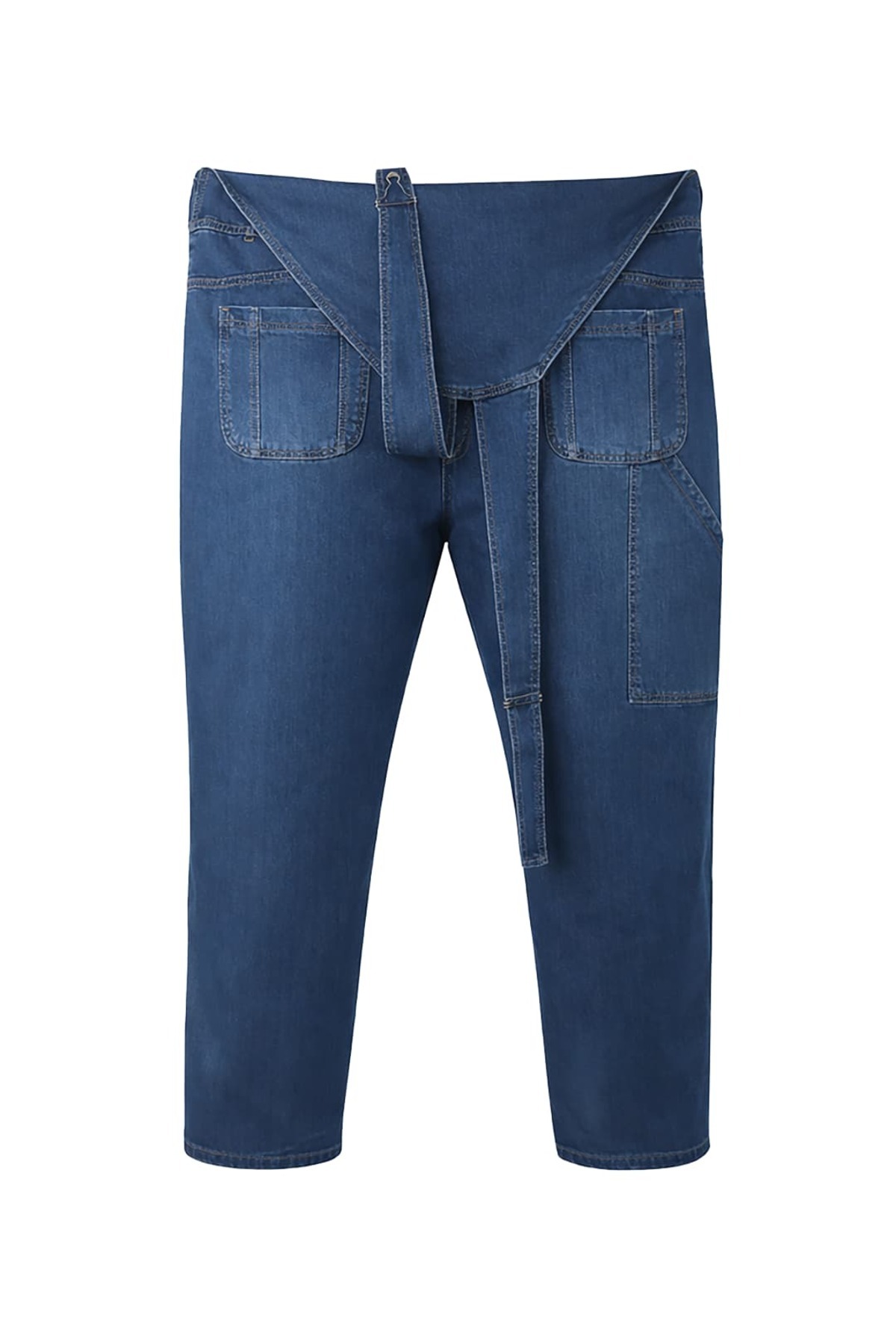 tambattal Büyük Beden Bahçıvan Pantolon (Jean Bahçıvan) Fabris Blue görsel 5