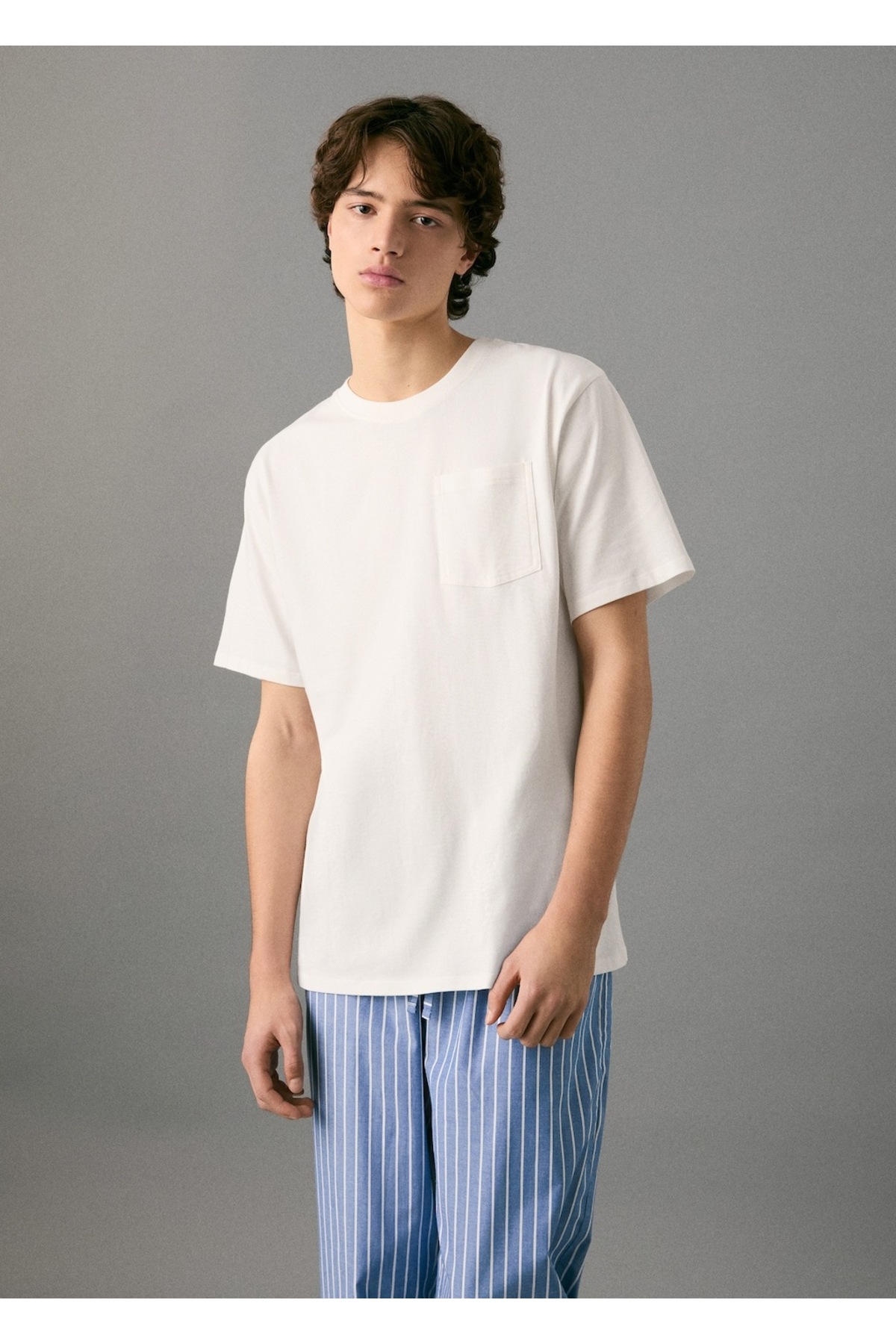 مانگو ست لباس خواب بلند راه راه