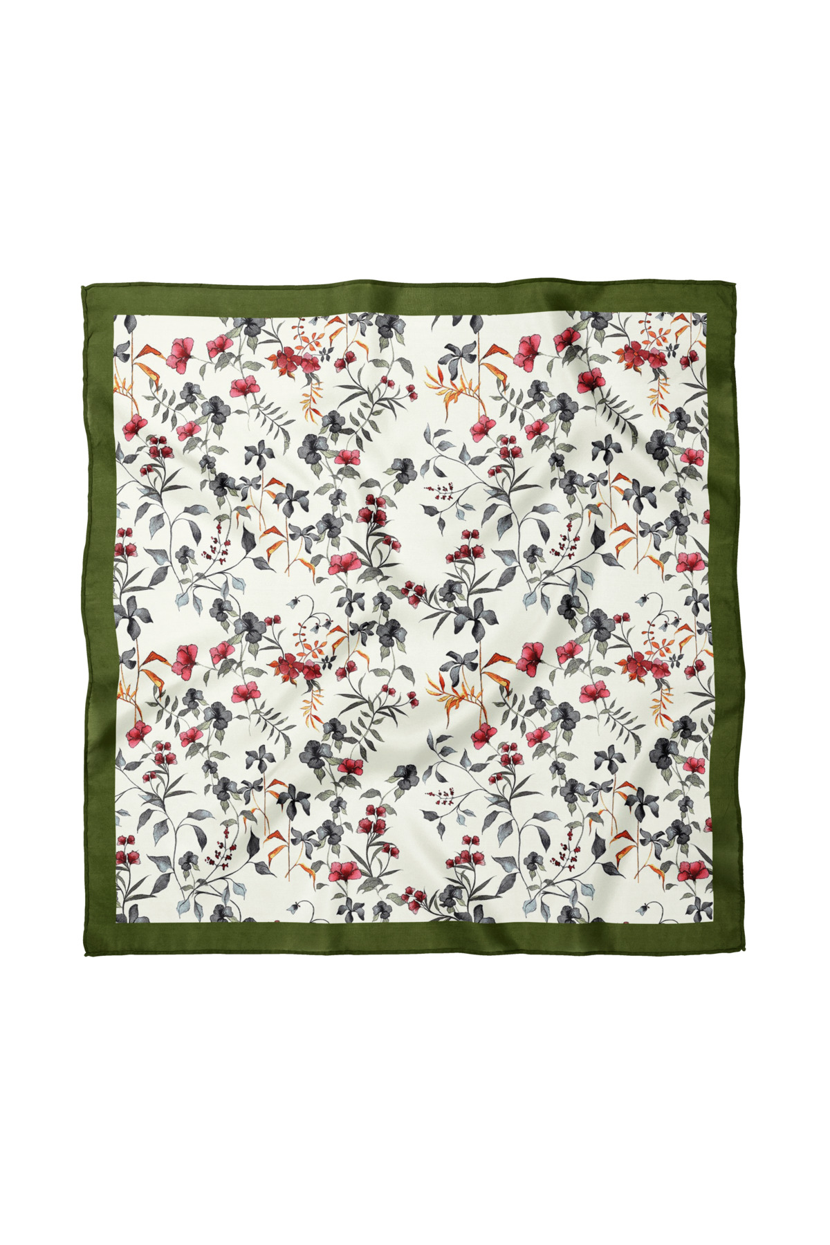 Flower Patterned Scarf / Bandana 70x70cm