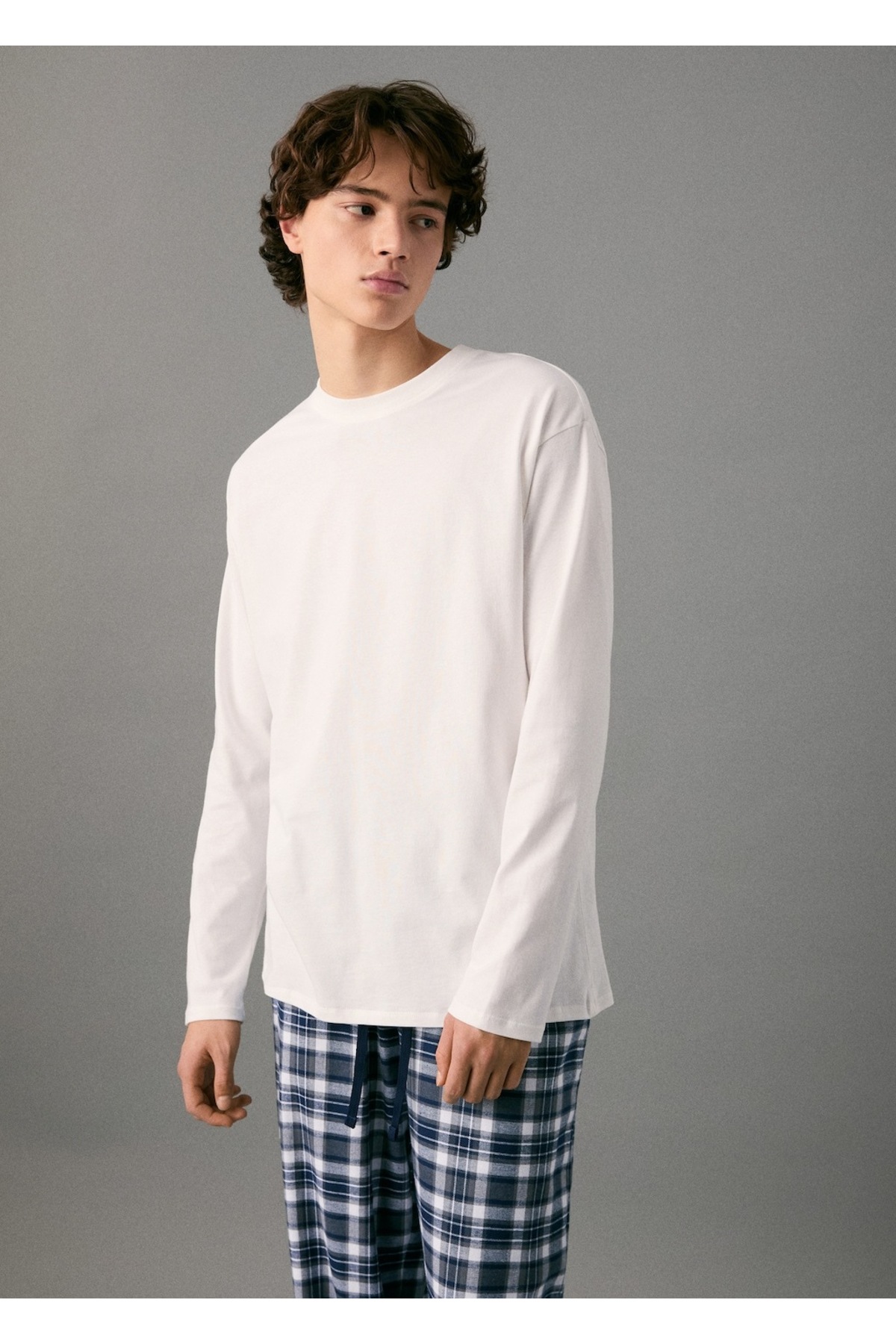 مانگو لباس خواب بلند چهارخانه