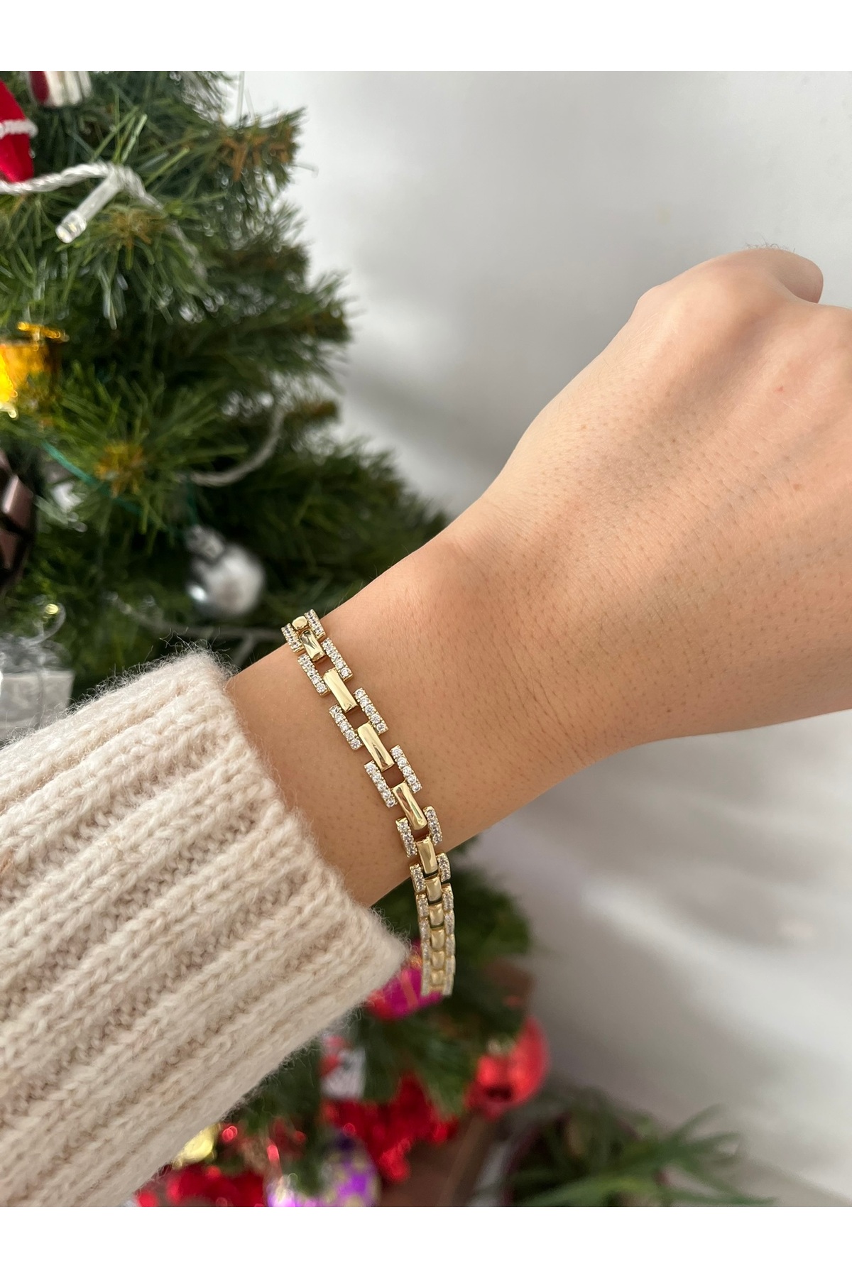KADIN 14K XUPİNG BİLEKLİK GOLD VİP ÇELİK BİLEKLİK