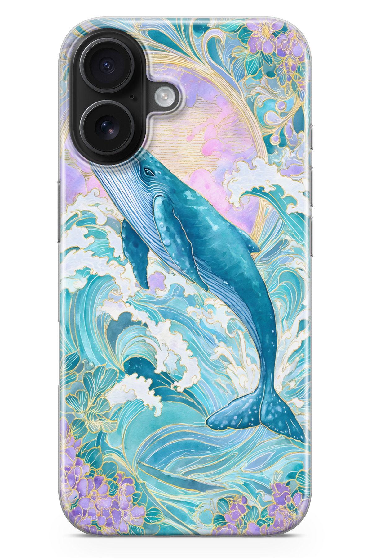 moonset Iphone 16 Plus Uyumlu Baskılı Yumuşak Silikon Şeffaf Telefon Kılıfı