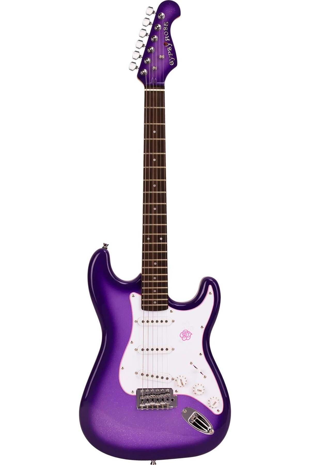 VALENCIA Gypsy Rose GRE1KCPP Elektro Gitar Seti (Mor - Tek