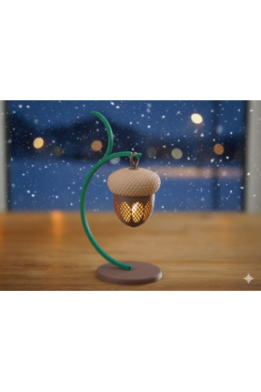 dskatman Meşe Palamudu Tasarımlı Dekoratif Gece Lambası
