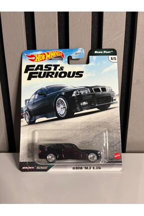 ERG DİECAST HotWheels Euro Fast Fast & Furıous BMW M3 E36 Model Araba (Siyah)