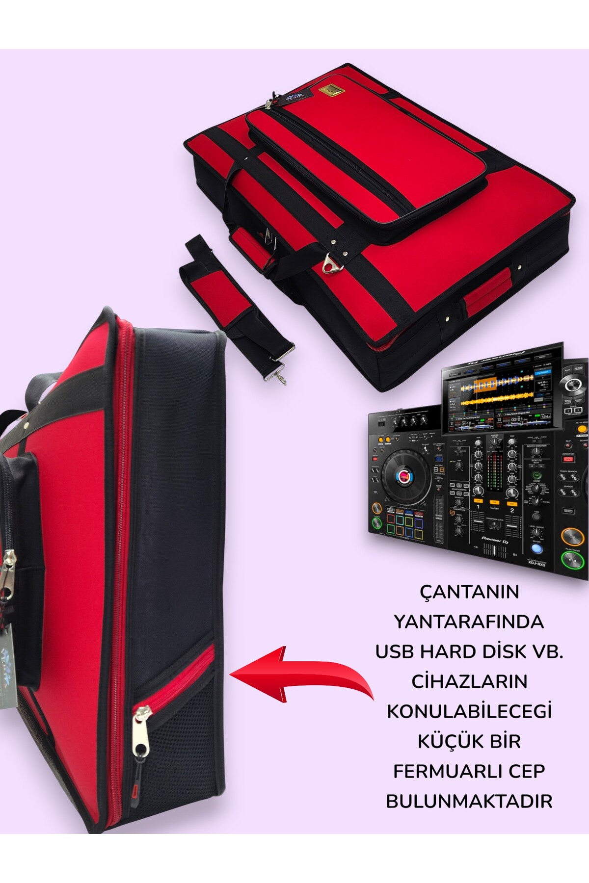 PIONER Xdj-Rx3 Setup Için Uyumlu Çanta Soft Case Kılıf. Haki