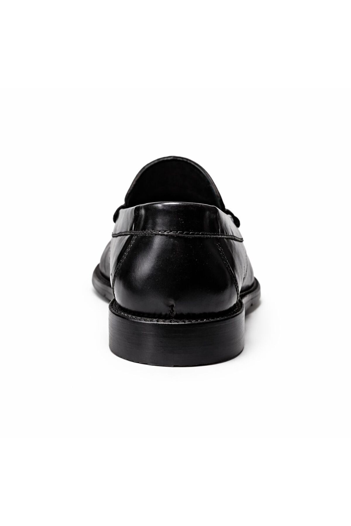 Achelois Monarch Hakiki Deri Siyah Penny Loafer Erkek Ayakkabı, Klasik & Günlük görsel 4