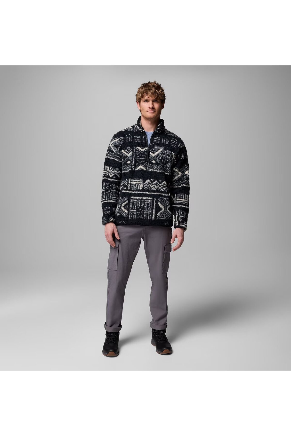نیم زیپ مردانه Rugged Ridge™ Sherpa Fleece — مشکی TYCA86E94D732D875175CD600 — تصویر 2 از 5