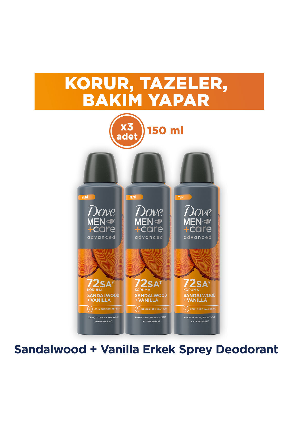 Dove Men +Care Advanced Erkek Deodorant 72 Saat Koruma Sandalwood