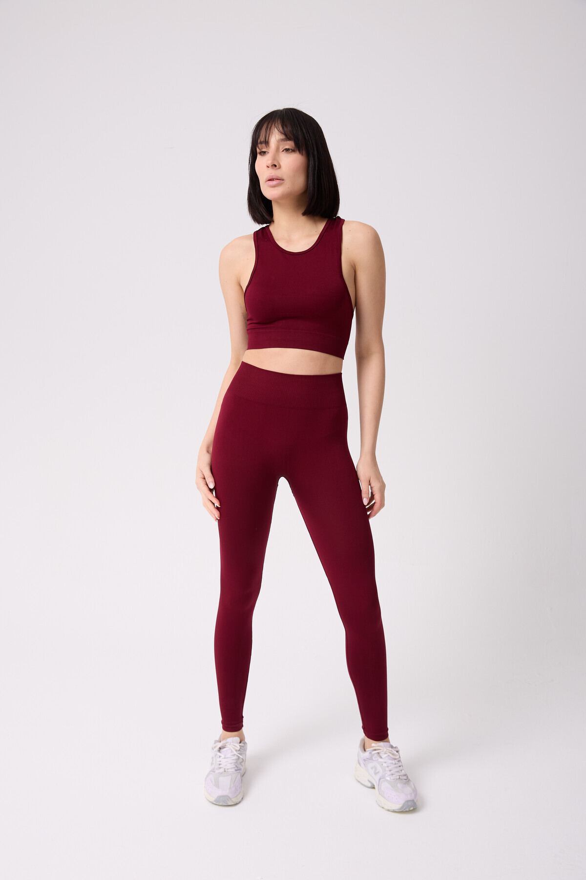 FOREVER MORE  Aura Model Arkası Büzgülü Toparlayıcı Etkili Yüksek Bel Dikişsiz Tayt - Görsel 3