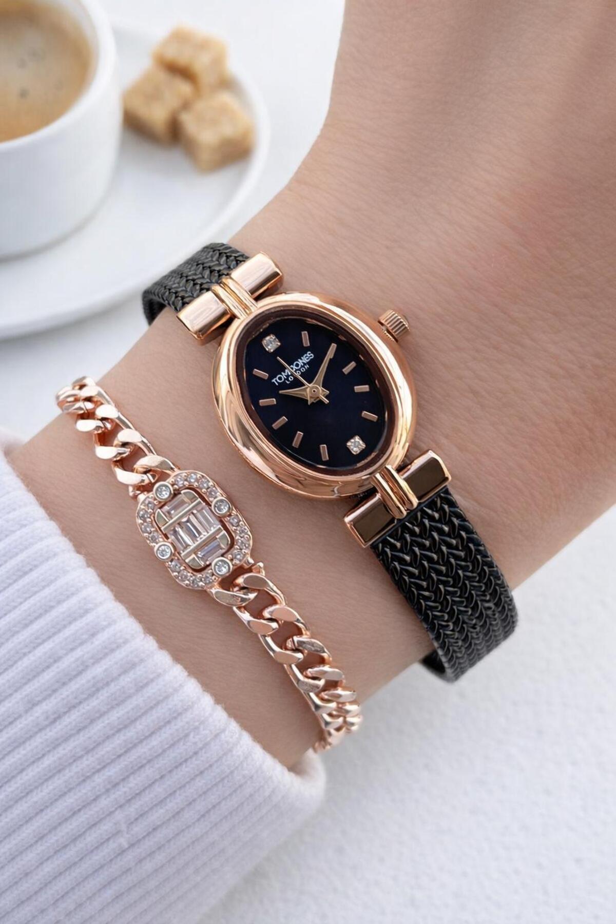Vintage Small Case 2 Years Warranty 3 Atm Waterproof Women Wrist Watch+Bracelet BJ.2494.5