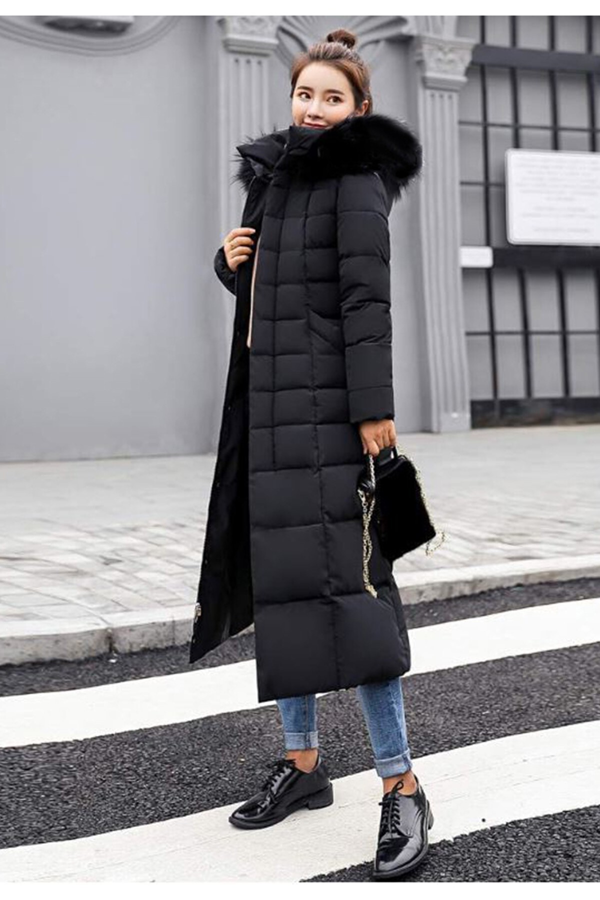 Toridas Зимно дамско ватиран палто с пълна дължина