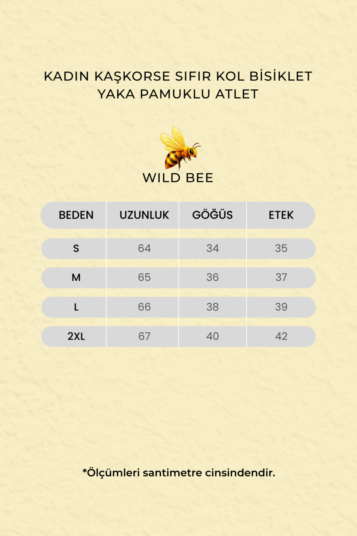 WILD BEE Kadın Haki Kaşkorse Sıfır Kol Bisiklet Yaka Pamuklu Atlet görsel 5