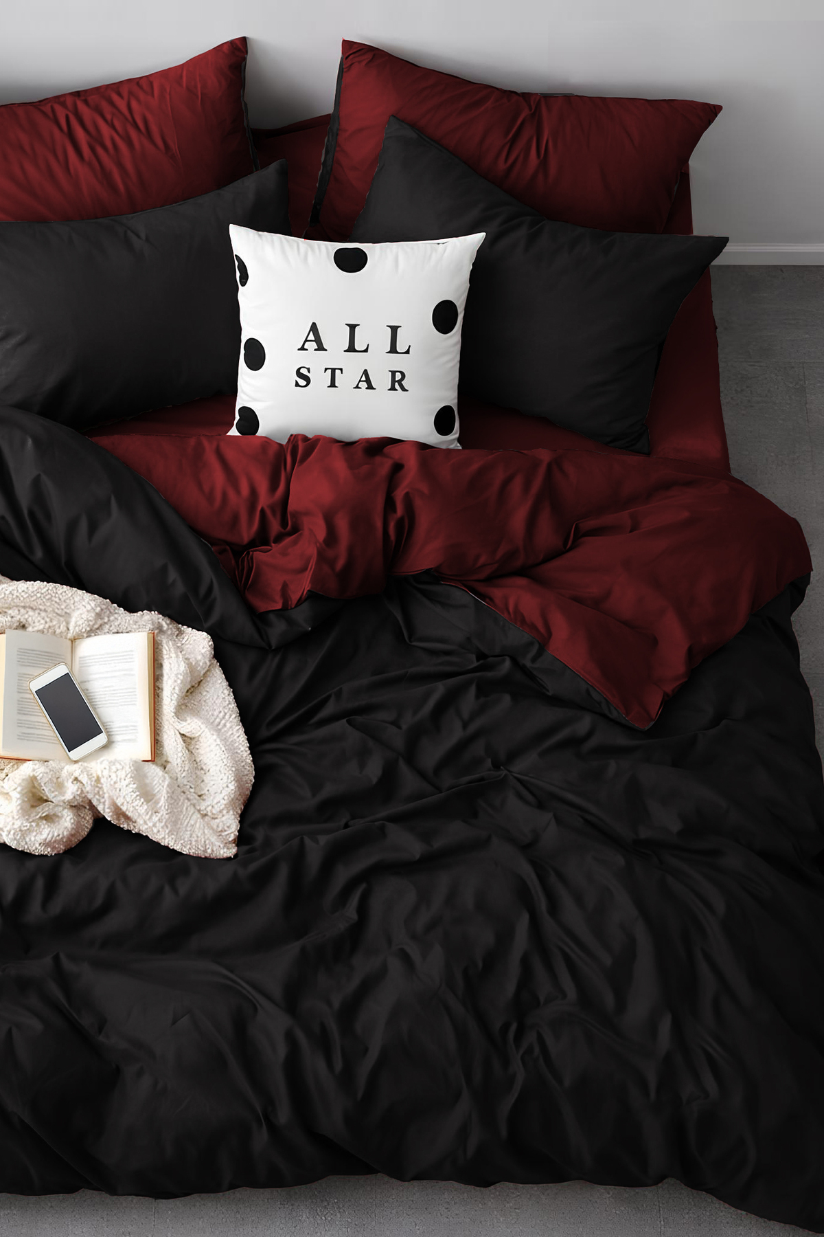 Always Простирадло з гумкою, двостороннє, двоспальне, комплект постільної біл...