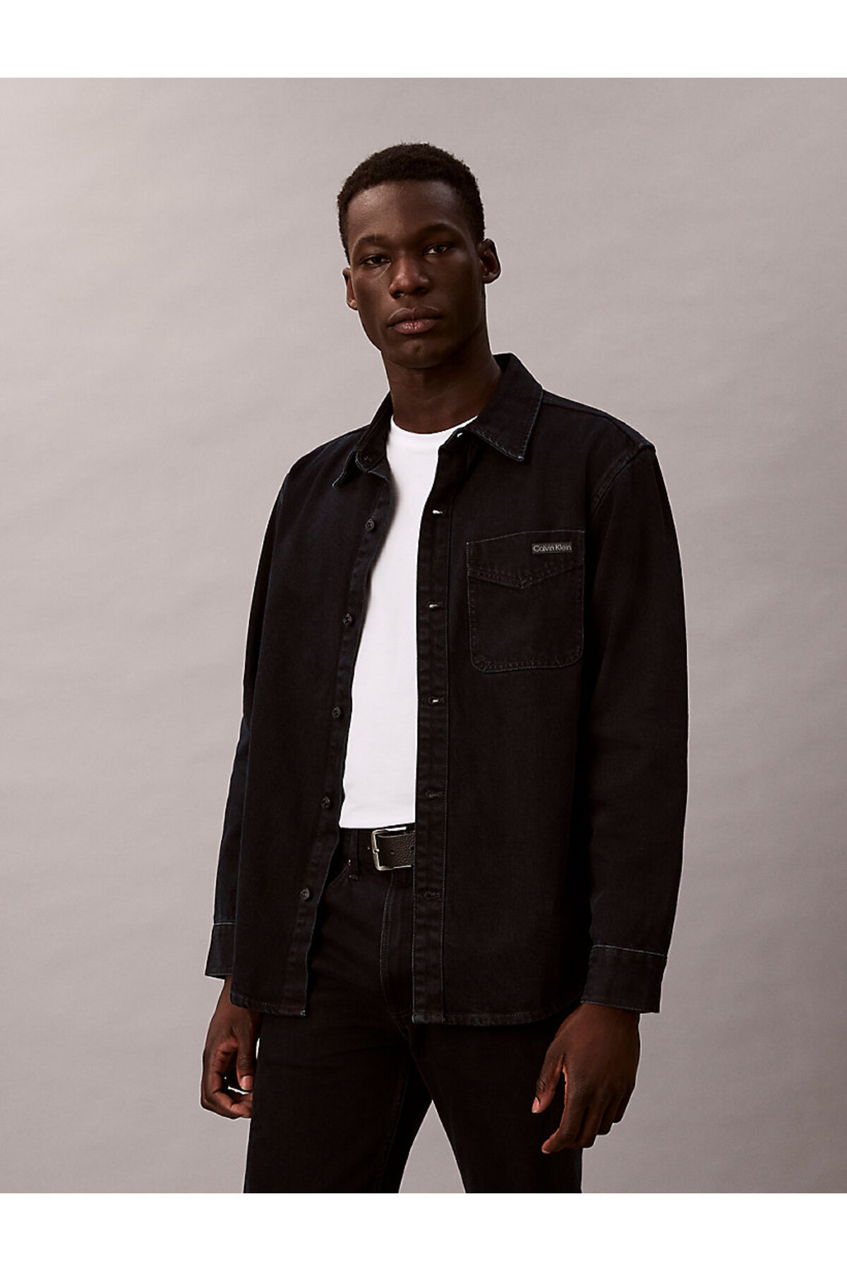 کلوین کلاین ژاکت مردانه آبی مشکی طرح دهه ۹۰ میلادی