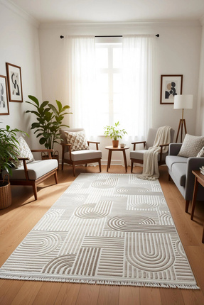 Yağmurser Ekselans Yumuşak Dokulu Kaymaz Taban Halı Yolluk 3048 Vizon