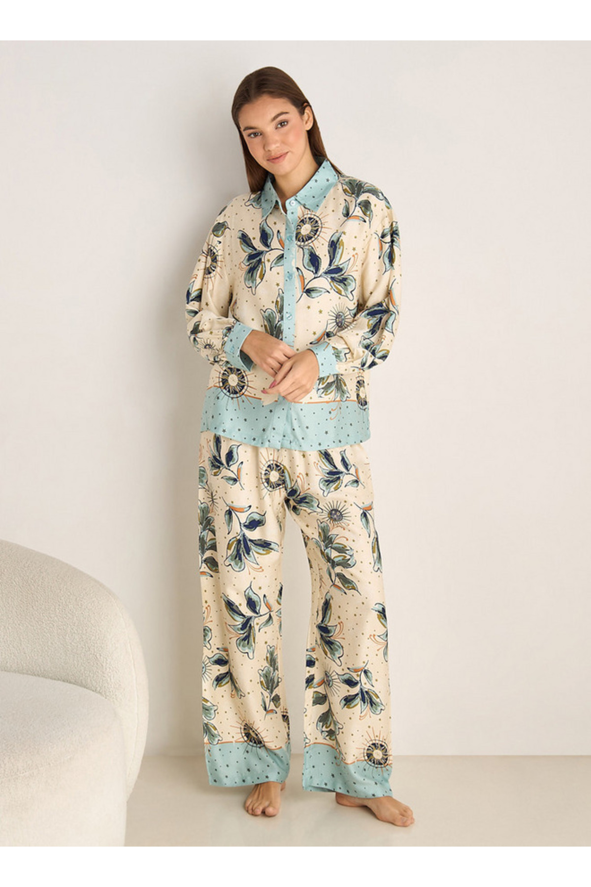 Splash FAV Pyjama Set Shirt and Pants Viscose