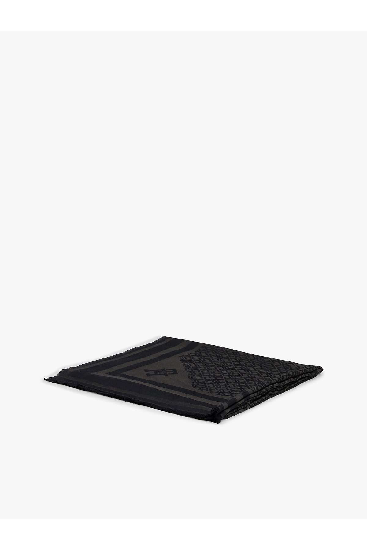 شال زنانه مشکی TH Monogram AW0AW18273BDS