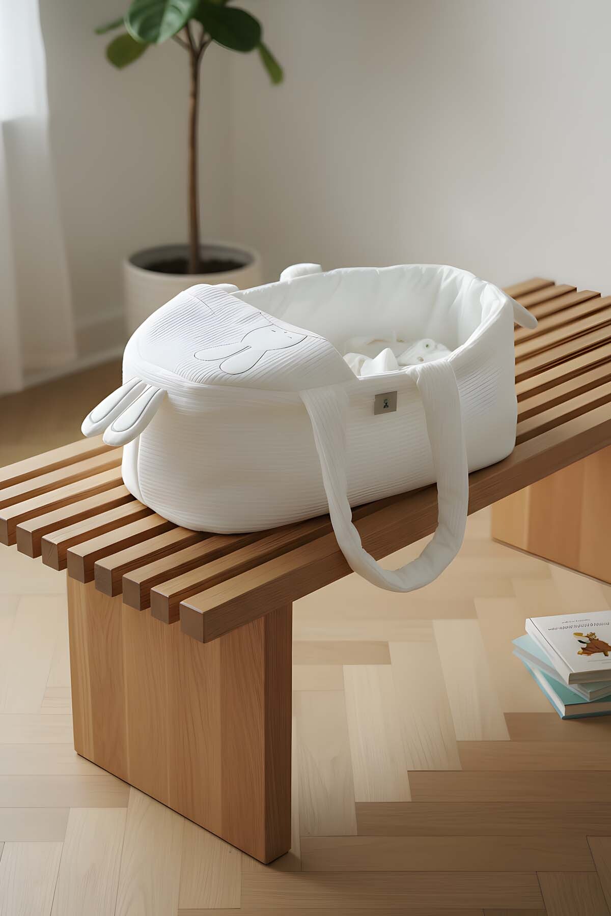 Rivaİstanbul Tavşan Kulaklı Bebek Taşıma Çantası fotoğrafı 5 (önizleme)