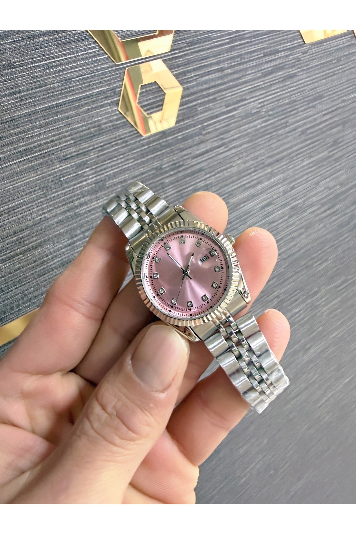 LOOQ  Çelik Kordon Takvimli Kadın Kol Saati - Görsel 2