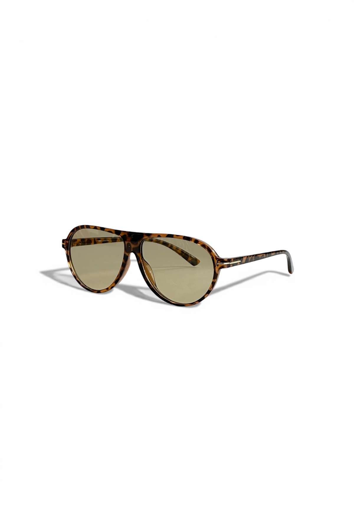 REN EYEWEAR Sepia Air Unisex Leopar Açık kahverengi camlı Pilot Güneş Gözlüğü | UV400 Koruma görsel 4